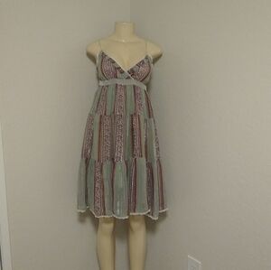 Multicolored Lux Casual Multitiered S Halter Dress -- Final Price